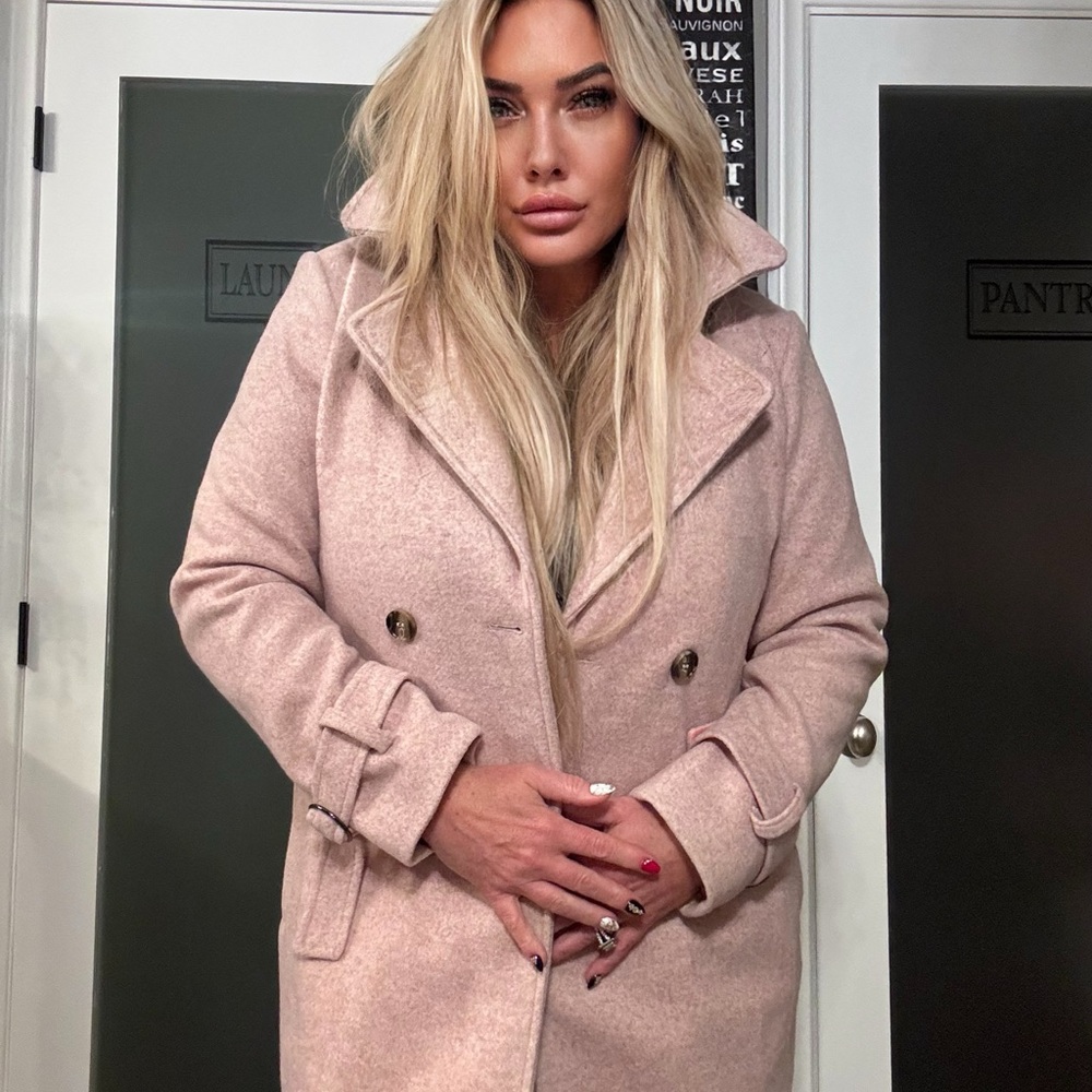 Women's Pink Wool Coat